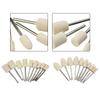 20 Pieces 4/6/8/10/12mm Wool Felt Mounted Polishing Buffing Wheel Grinding Head Drill Rotary Tool Kit Abrasive Tools