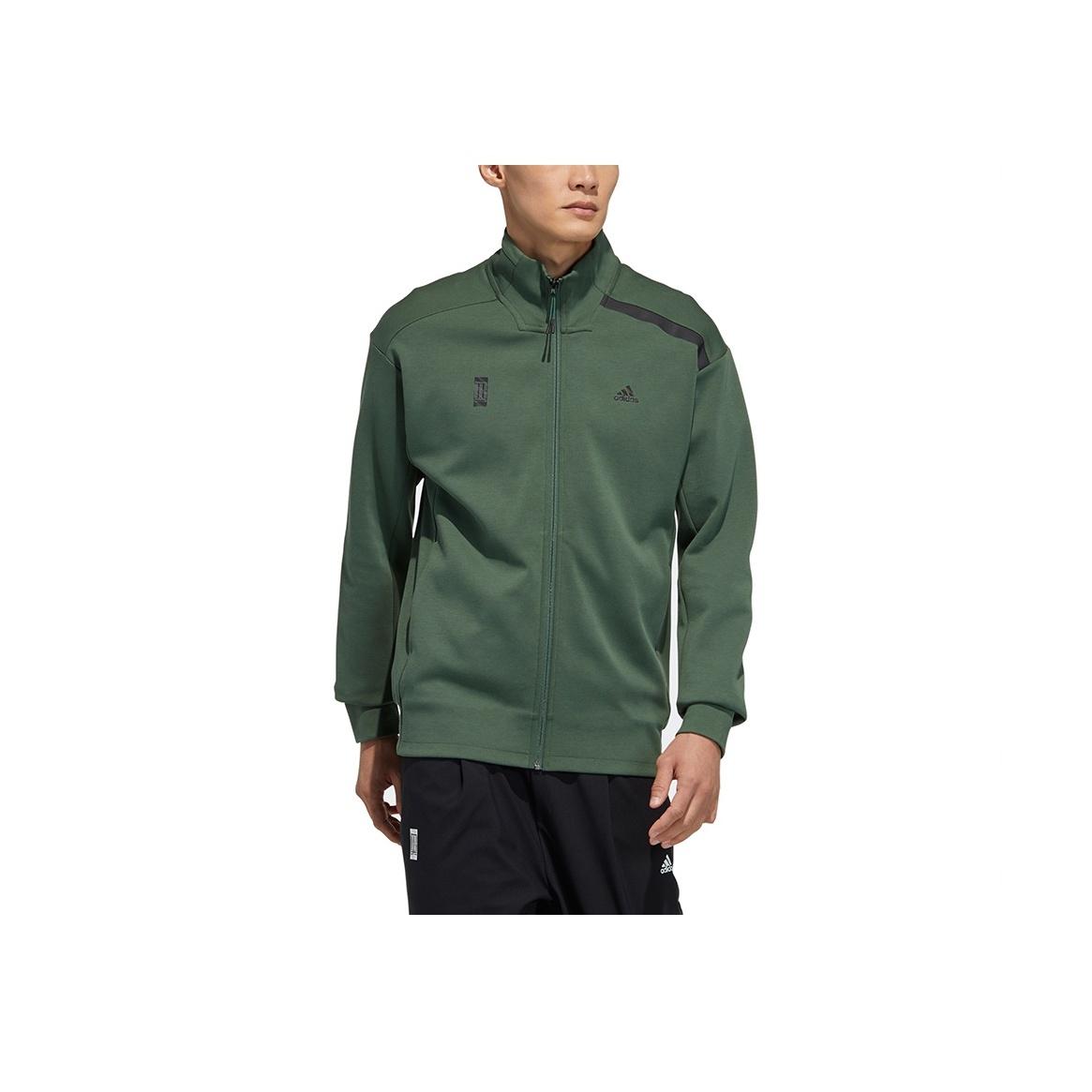 

Adidas Повседневная спортивная куртка с воротником-стойкой Мужская верхняя одежда Зеленый GP0908 XL