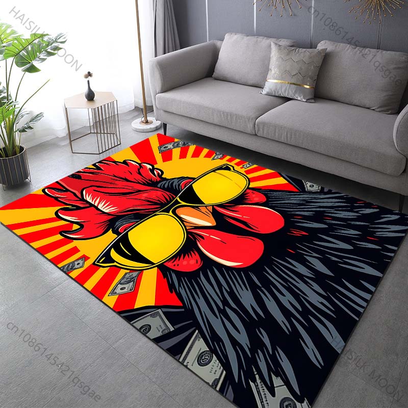 Personalized Cock Carpet for Living Room Bedroom Sofa Home Decor Non-slip Floor Mat Modern Rugs Luxury Gifts Fast Shipping
