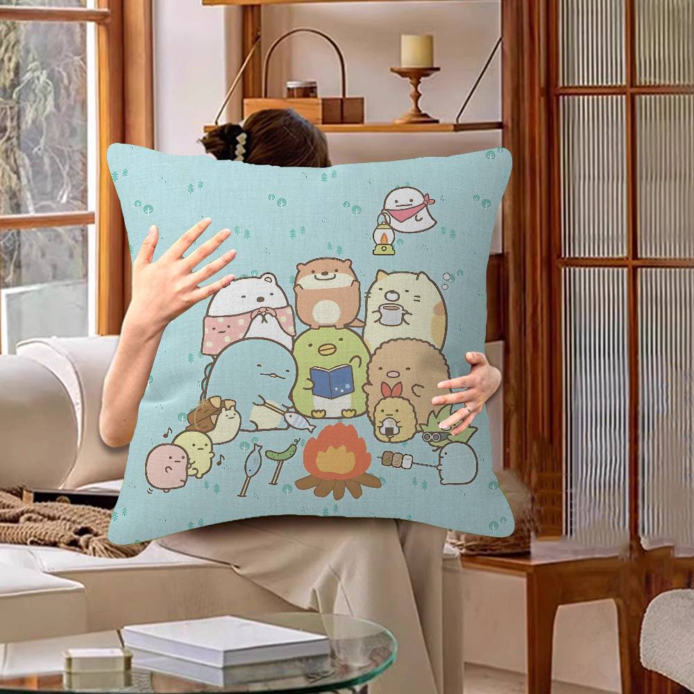 Cartoon S-Sumikko Cute G-Gurashis Pillow Cover Sofa Cushion Cover Home Room Decoration Children Gift
