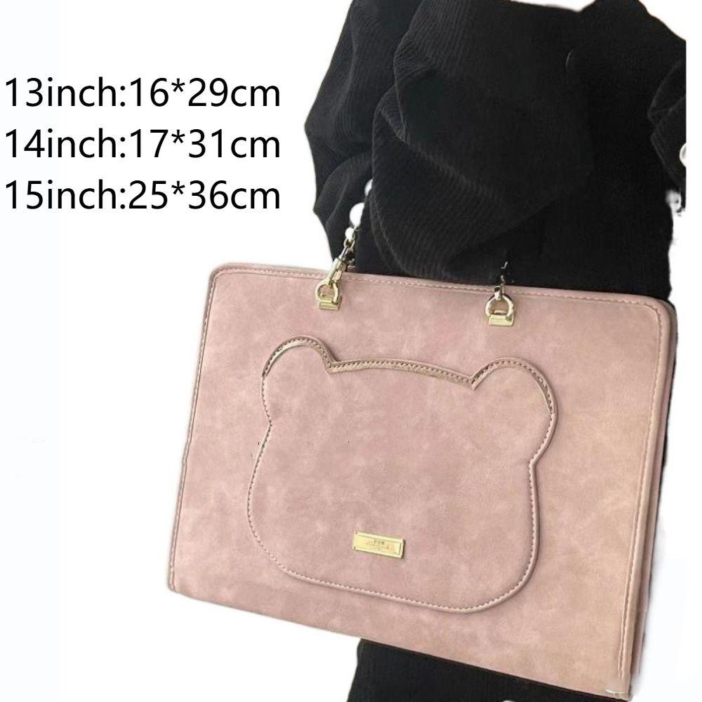 13/14/15,6 Zoll Rosa Laptop-Hülle PU Laptoptasche für Macbook/Lenovo/Xiaomi/Huawei