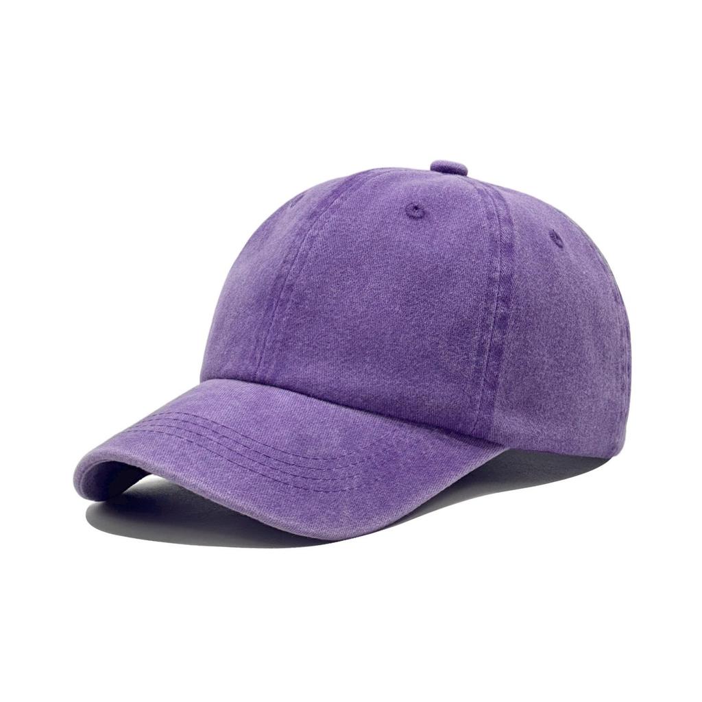 Pure Cotton Washed Baseball Cap: Breathable, Soft, UV Protection, Duckbill Design, Quality Assured Embroidery.