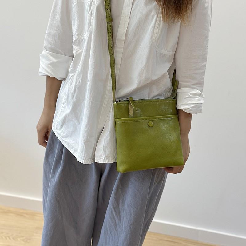 Johnature Small Bag Casual Mini Genuine Leather Phone Bag Versatile Women's Shoulder Crossbody Bags