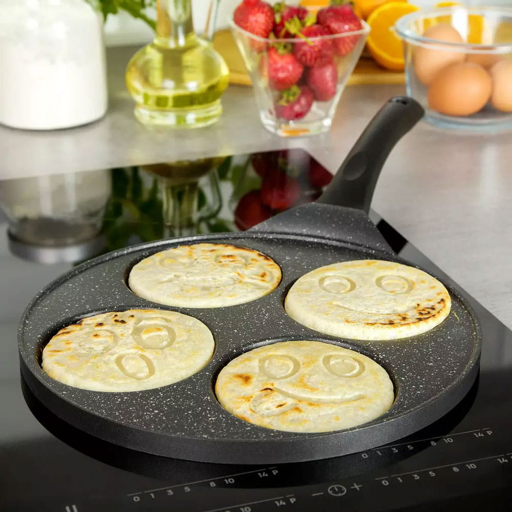 Patelnia do naleśników placków 26cm pancake buźki KINGHOFF KH-1672