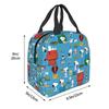 Custom S-Snoopies Thermal Insulated Lunch Bag Women Men Manga Portable Lunch Container for School Multifunction Food Box