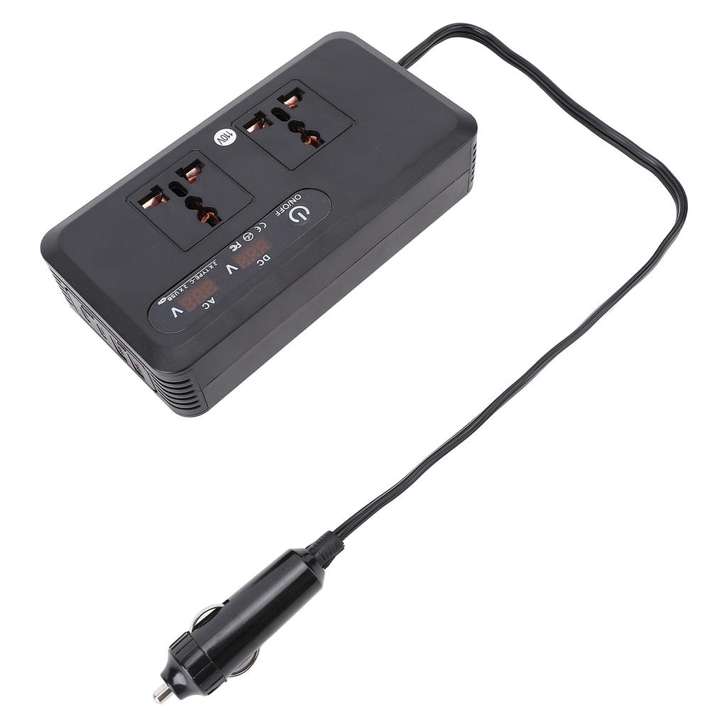 200W Car Power Inverter DC 12V Car Inverter 2 USB Ports 2 Type C Ports Charger Adapter Car Plug