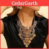 Ethnic Style Jewelry Set With Turquoise Coins And Tassel For Fashion Enthusiasts