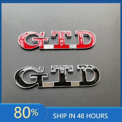 BSH1 For VOLKSWAGEN VW GTI 3D Metal GTD Letters Car Rear Trunk Boot Badge Emblem For Volkswagen VW Golf 7 6 5 4 GTI Sticker MK2 MK4 M In2