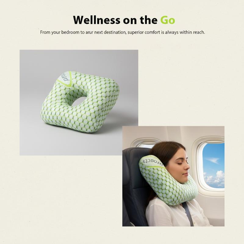 Soft Cotton Ear Piercing Pillow Ergonomic Sleep Pillow with Ear Hole for Bed Night Time Ear Protection