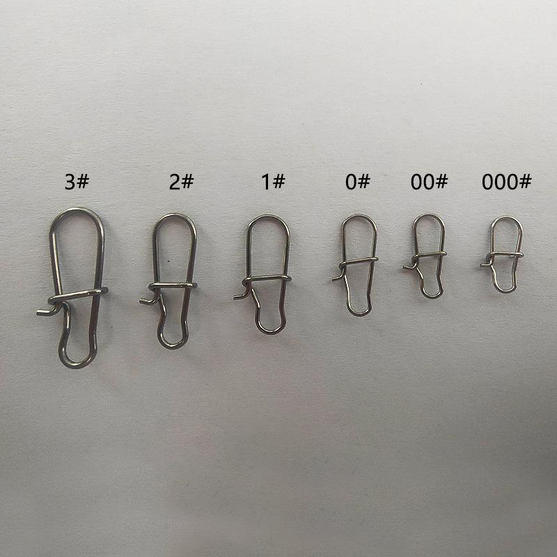 Black 304 Stainless Steel Snap Swivels: Enhanced Quick-Snap, High-Tensile Strength Fishing Connector