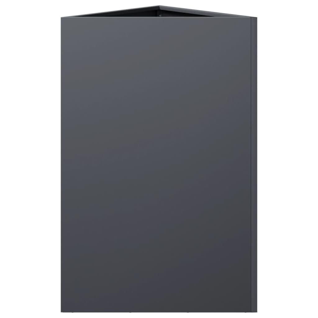 Vidaxl Garden Planters, 2 Pcs, Anthracite, Triangular, 50X43X75 Cm