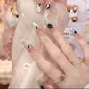 Cat's Eye Wearing Nail Pure Hand-made Nail Piece Fake Nail Wearing Nail Piece Advanced Sense Thin Dog Long