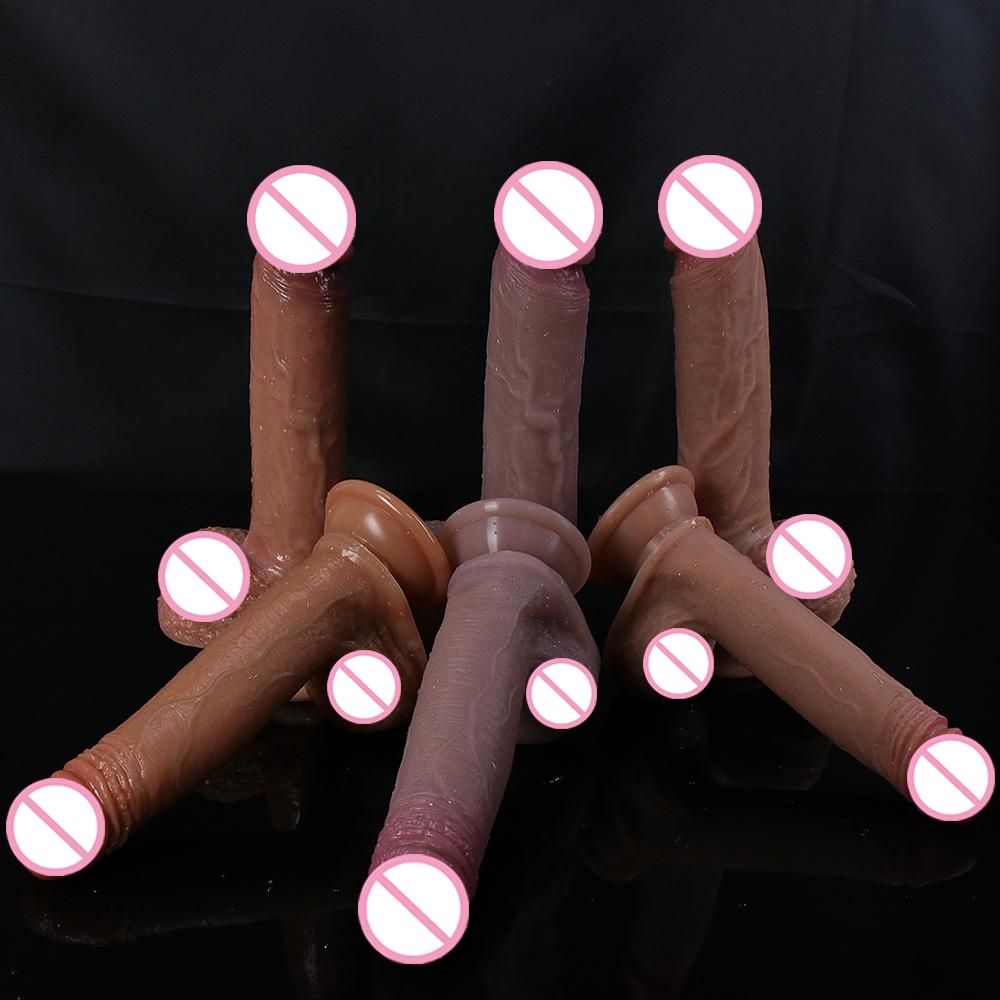 Sext Toy for Women Strapon Dildo Penis Testicle Sex-toys-for-adults-in-bed Female Masturbation Soft Silicone Adult Supplies Anal