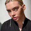 Boho Feather Tassel Face Chain, Sparkly Crystal Mask Vein Eyewear Chain, Festival Party Hair & Face Accessories for Women
