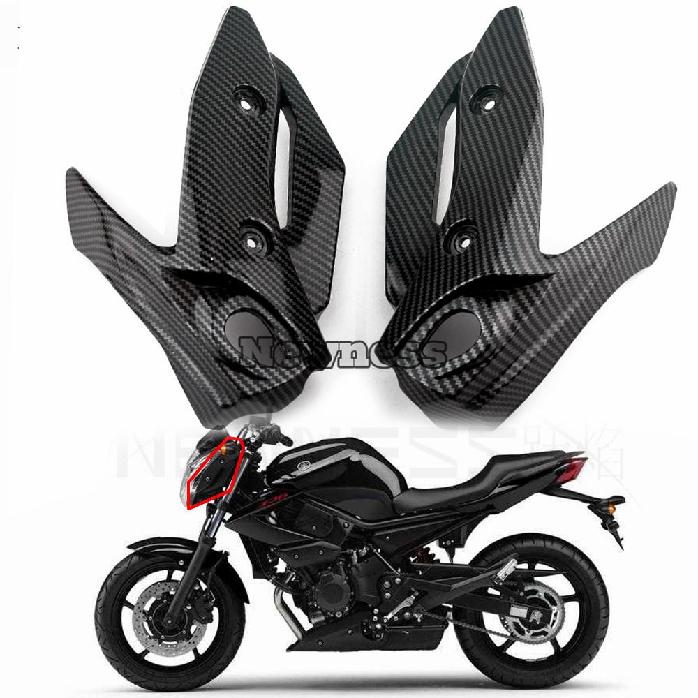 Motorcycle Body Fairings Carbon Front Bracket Side Cover Panel Cowl Fender Fairing For Yamaha XJ6 2009 2010 2011 2012