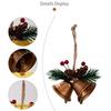 Multi-color Christmas Jingle Bells Retro Metal Christmas Bell Pendant  Window Decoration