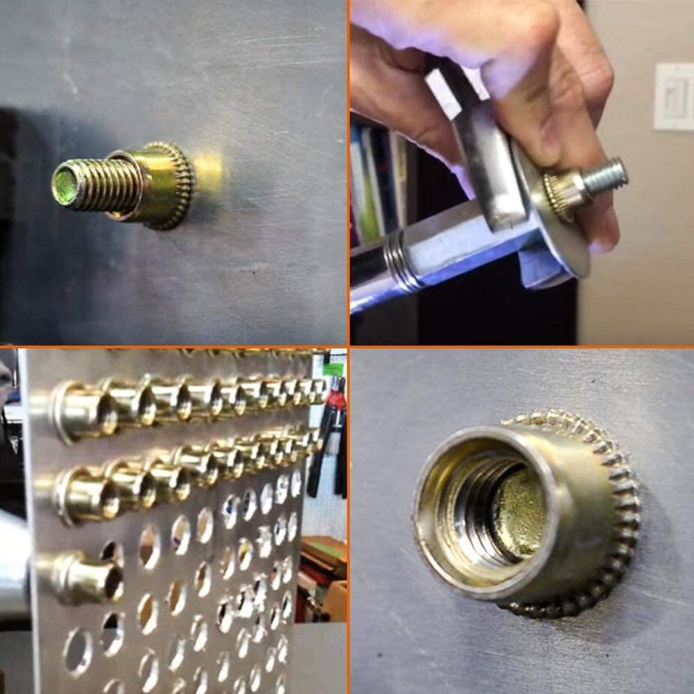 M6 Заклепочные гайки Метрический размер Заклепочные гайки Rivnuts Оцинкованные Разные Слепые Ребристый корпус Гайка-заклепка 50 шт. Фланец Новые Практичные China Mainland