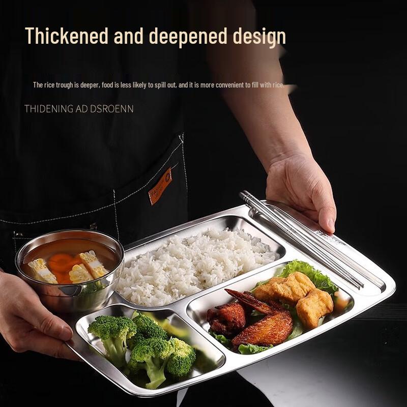 Mei Chu 304 Stainless Steel Rectangular Dinner Tray