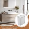 Slim Trash Can Paper Waste Push Garbage Bin Odor-Proof Narrow Rectangular Trash Can With Lid For Laundry Room Commercial
