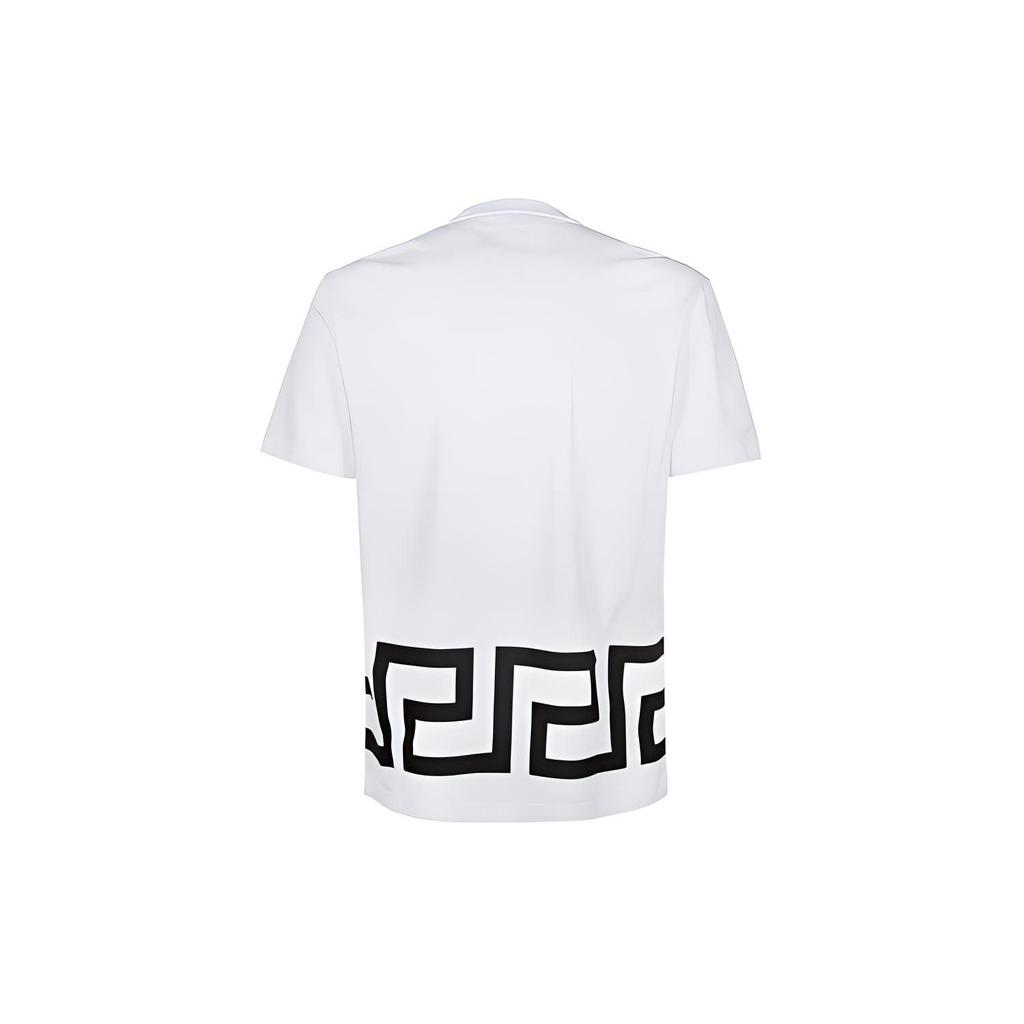 Versace T-Shirts Men's White Crew Neck Moderate Straight Fit A88560-A235263-A1001