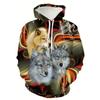 Spring Autumn Hooded Sweatshirt 3D Digital Printing Unisex Hoodies Men Women Fashion Loose Pullover