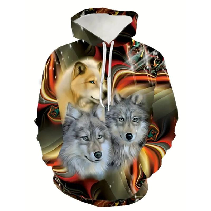 Spring Autumn Hooded Sweatshirt 3D Digital Printing Unisex Hoodies Men Women Fashion Loose Pullover