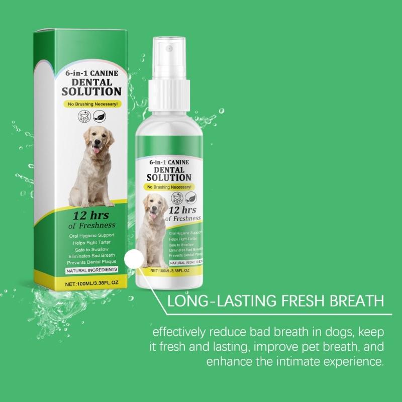 Pet Teeth Cleaning Sprays Easy To Use for Dogs Teeth Care Cleaning Mouth Preventing Bad Breath Tartar Gums Problems