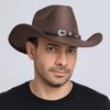 Wide Brim Cowgirl Jazz Hat Serpentine Visor Caps Gentleman Knight Hat  Outdoor