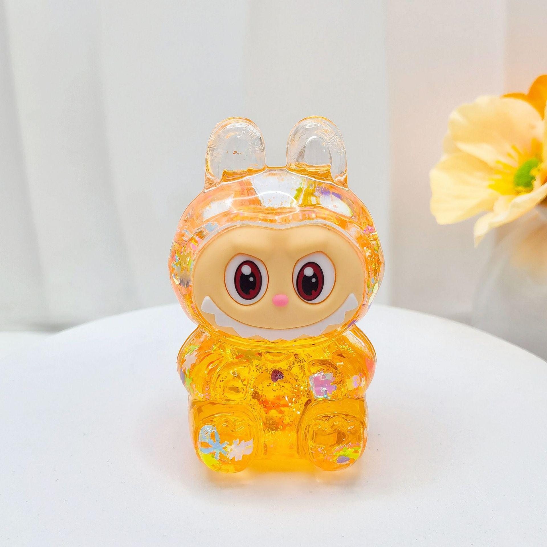 

Креативная и милая бутылка с текучим песком, наполненная маслом, подарок для пары, настольная мультяшная маленькая фигурка для украшения, детская игрушка, подарок