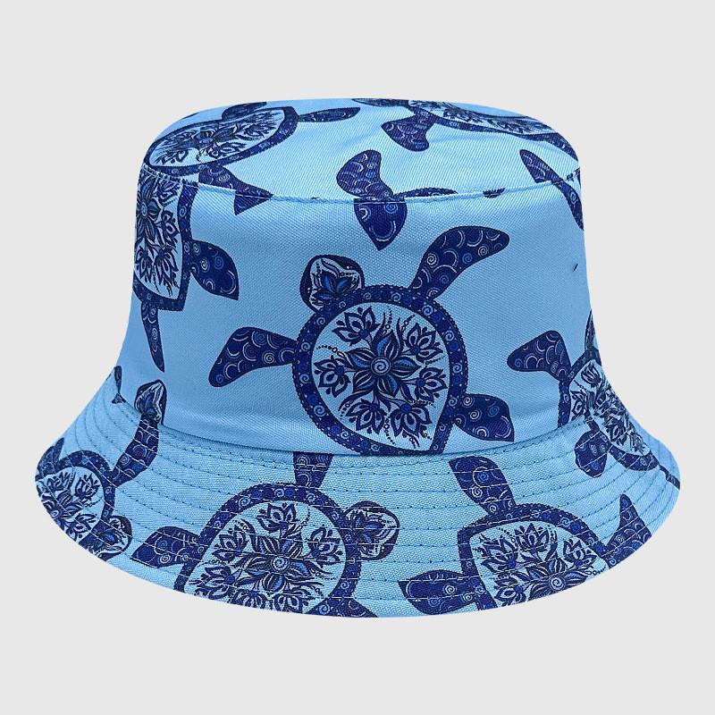 Dye Fisherman Tie Hat Uv Protection Assorted Colors Print Butterfly Cat Cap Leaf