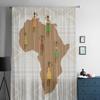 Afrikanisches Kulturdesign Vektorillustration Eps10 Grafik Tüll Transparente Vorhänge für Wohnzimmer Heimdekor Voile Organza Vorhang
