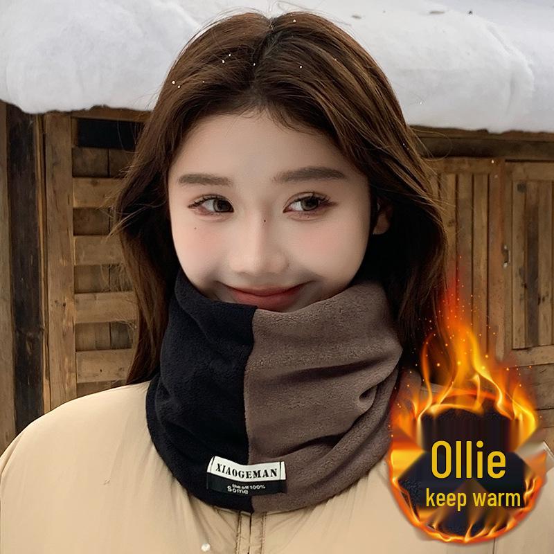 2025 Autumn/Winter Olylon Fleece-Lined Neck Gaiter: Thick, Windproof, and Coldproof Headgear for Men and Women