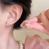Elegant Iridescent Cubic Zirconia Butterfly Stud Earrings - Chic and Sweet Design