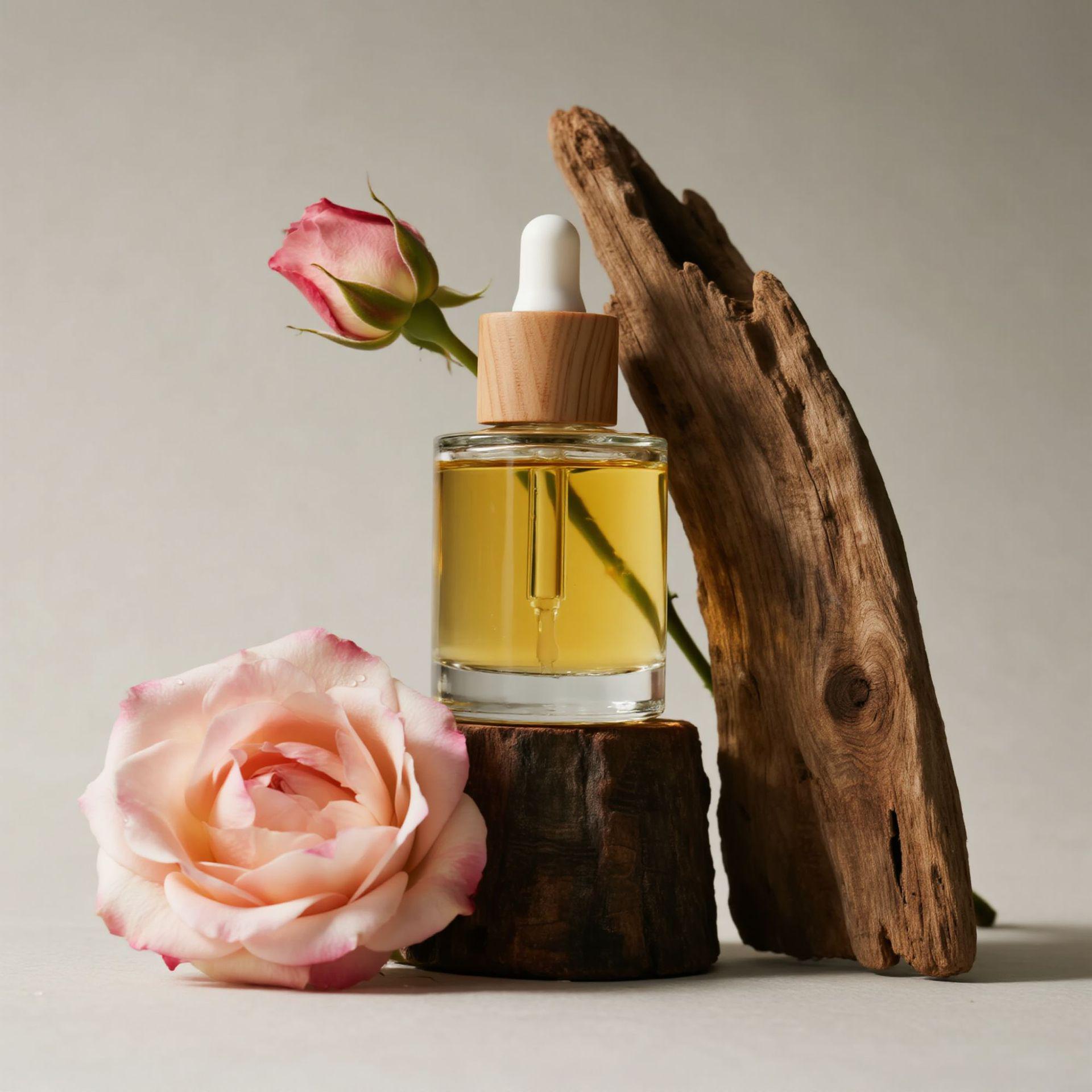 Роза, Сандал и Масло Семян Белой Камелии для Питания Кожи