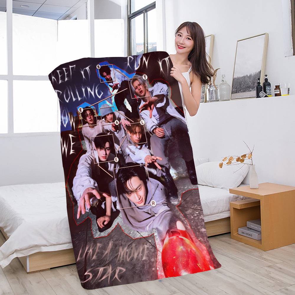 Korea E-Enhypenes Singing Microfiber Beach Towel Absorbent Quick dry Soft Yoga Swimming Resort Mountain Climbing Towel