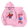Kids Loose Fit Long Sleeve -Lined Pullover Hoodie with Graphic Print