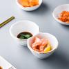 Hueihuang Gold Rim Ceramic Triple Divided Sauce Dish