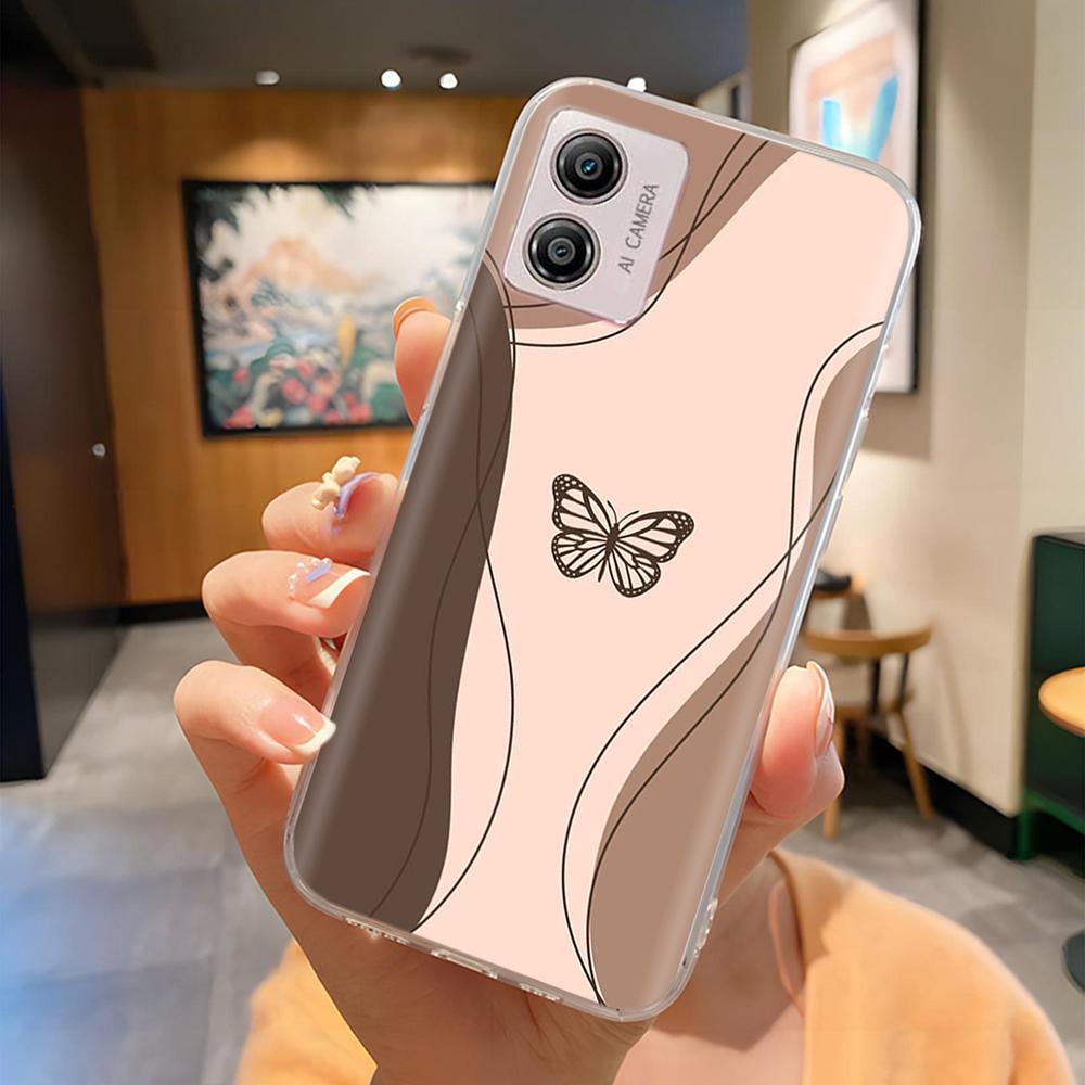 Etui Do Motorola Moto E13 Miękki Przezroczysty TPU Silikonowy Uroczy Kreskówkowy Panda Tylna Pokrywa Do Moto E13 motoE13 Futerały Etui Odporne Na Wstrząsy