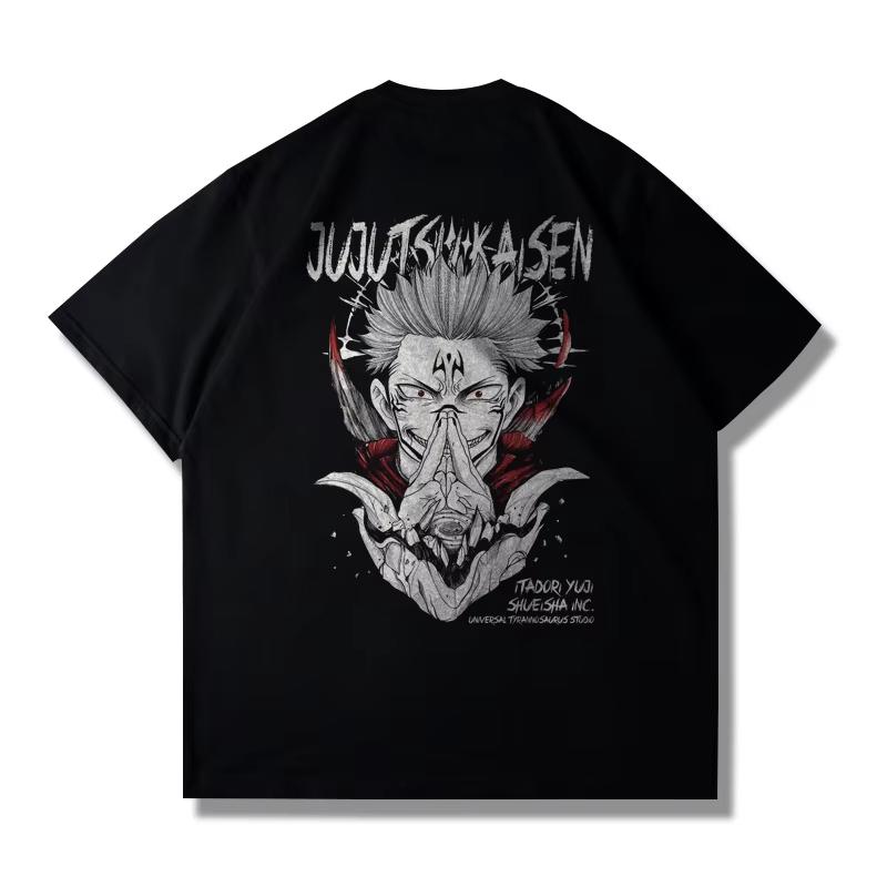Pánské tričko Jujutsu Kaisen s japonským anime unisex bavlněné grafické potisky nadměrné velikosti s krátkým rukávem streetwear léto volné sportovní