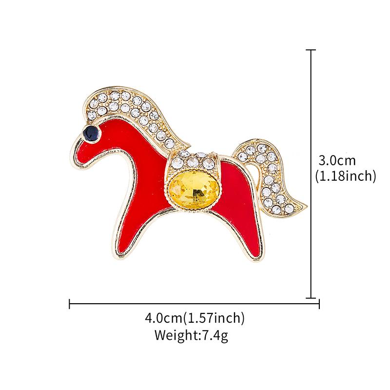 Kitten New Year Horse Brooch High-Grade Alloy Animal Corsage Zodiac Pin Clothing Accessories
