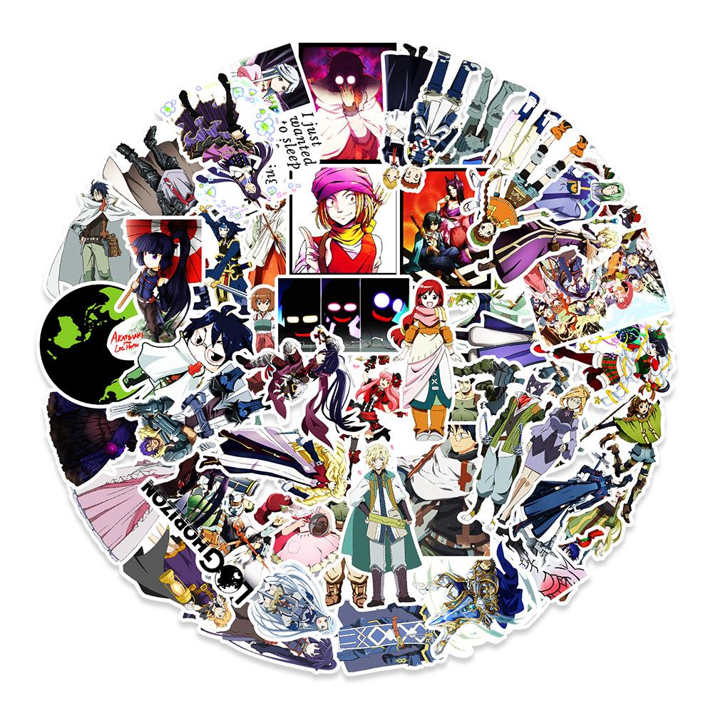 50 Japanese Comic Records Horizon Graffiti Stickers Suitcase Refrigerator Car Decoration Stickers