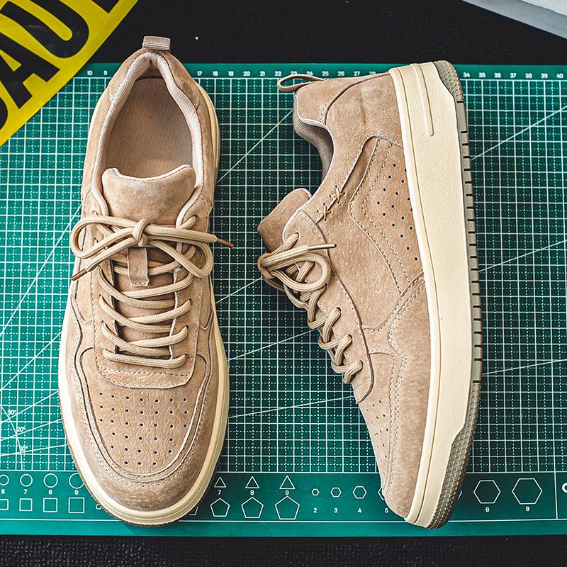 Mens Sneakers New Trend Casual Leather Suede Vulcanized Shoes Men Tenis Luxury Trainers Comfy Man Walking Running Jogging Shoes