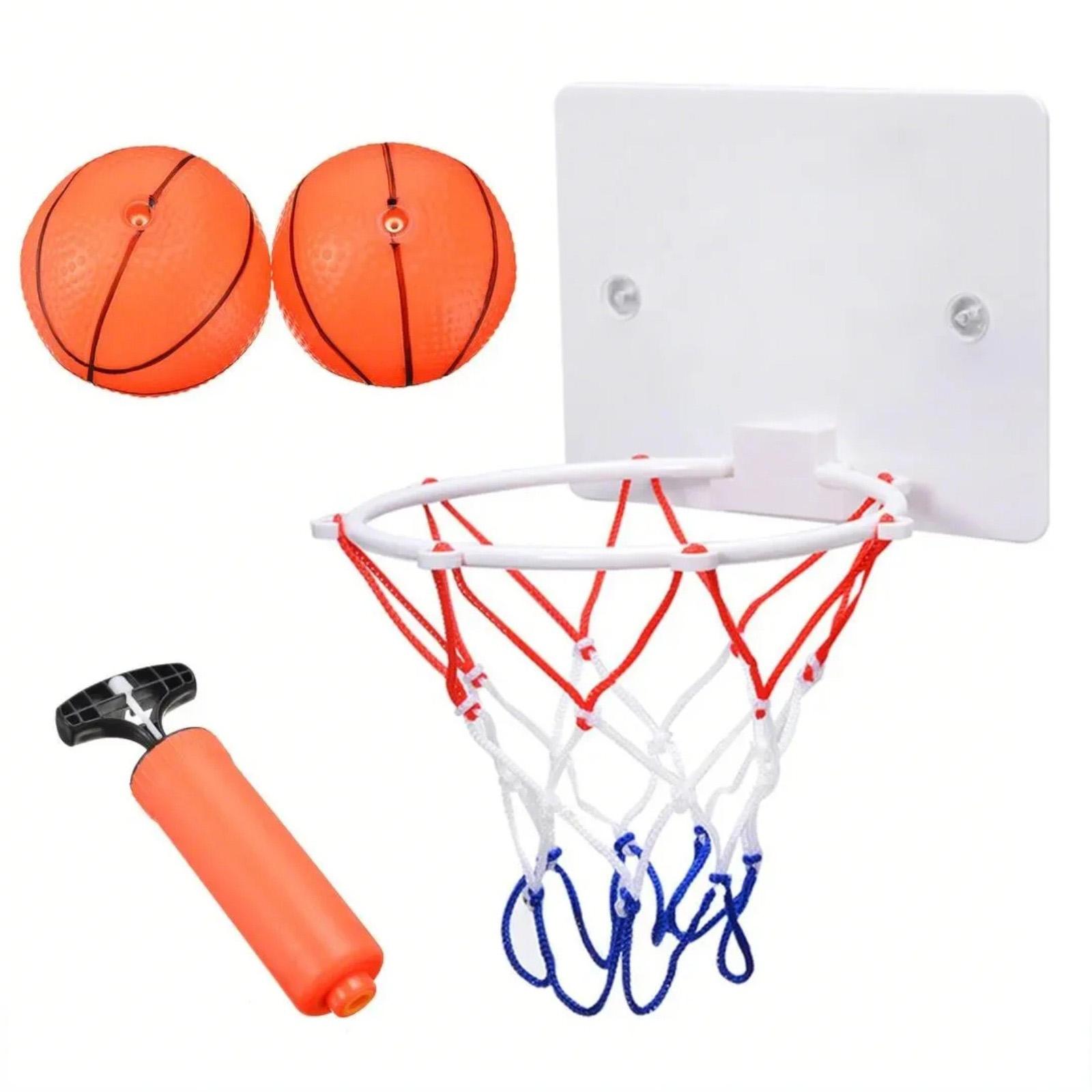 

Мини-баскетбольное кольцо для помещения для детей, игровой щит, для дома, двери и стены, с 2 мячами и воздушным насосом, баскетбольная игрушка, подарки