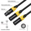 Signal Y Splitter 3 Pin XLR Female Cord Female To Dual XLR Male XLR Splitter Cable XLR Female Wire