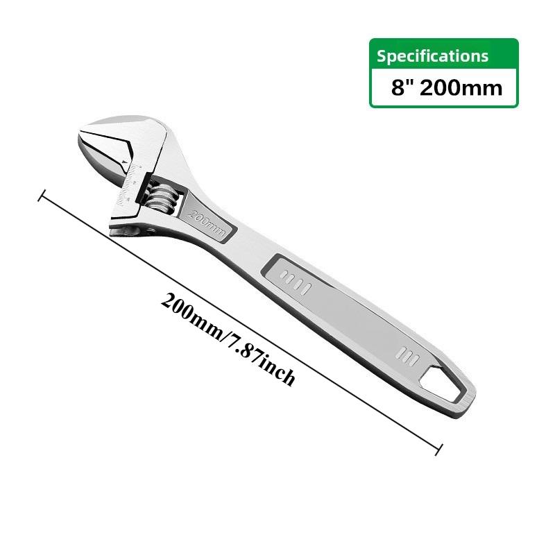 Adjustable Wrench Large Openin Long Handle Universal Spanner Clamp Wrench Mechanical Workshop Hand Repair Tools
