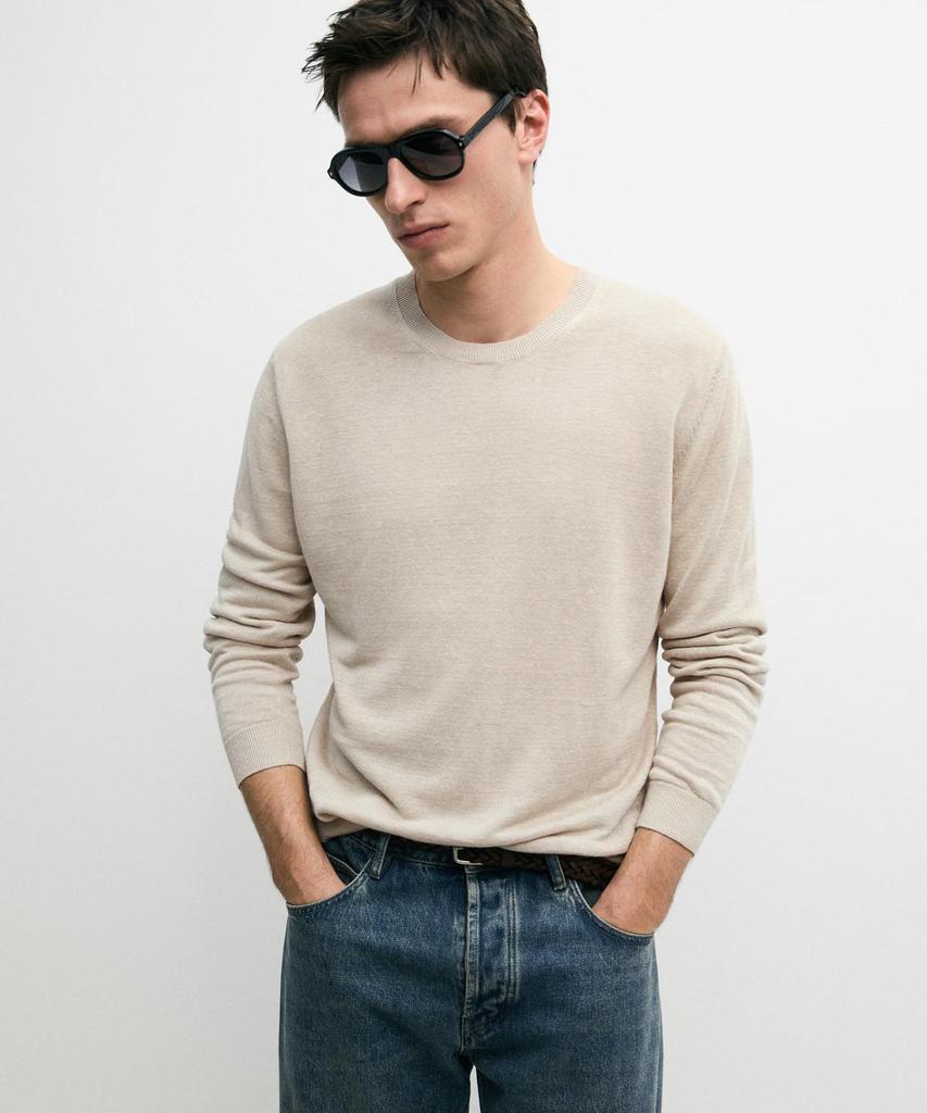 Masimodutti Linen Round Neck Knit