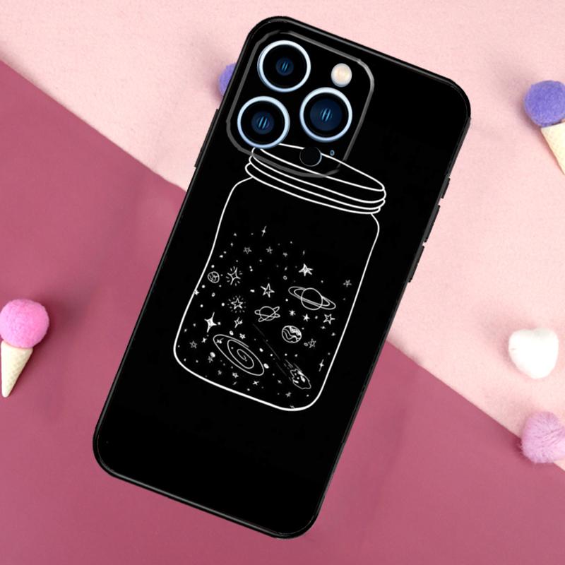 Aesthetic Space Stars Planet Case For iPhone 15 16 Pro Max 11 12 13 Mini 14 15 Pro Max 15 Plus XR 16e Phone Back Cover