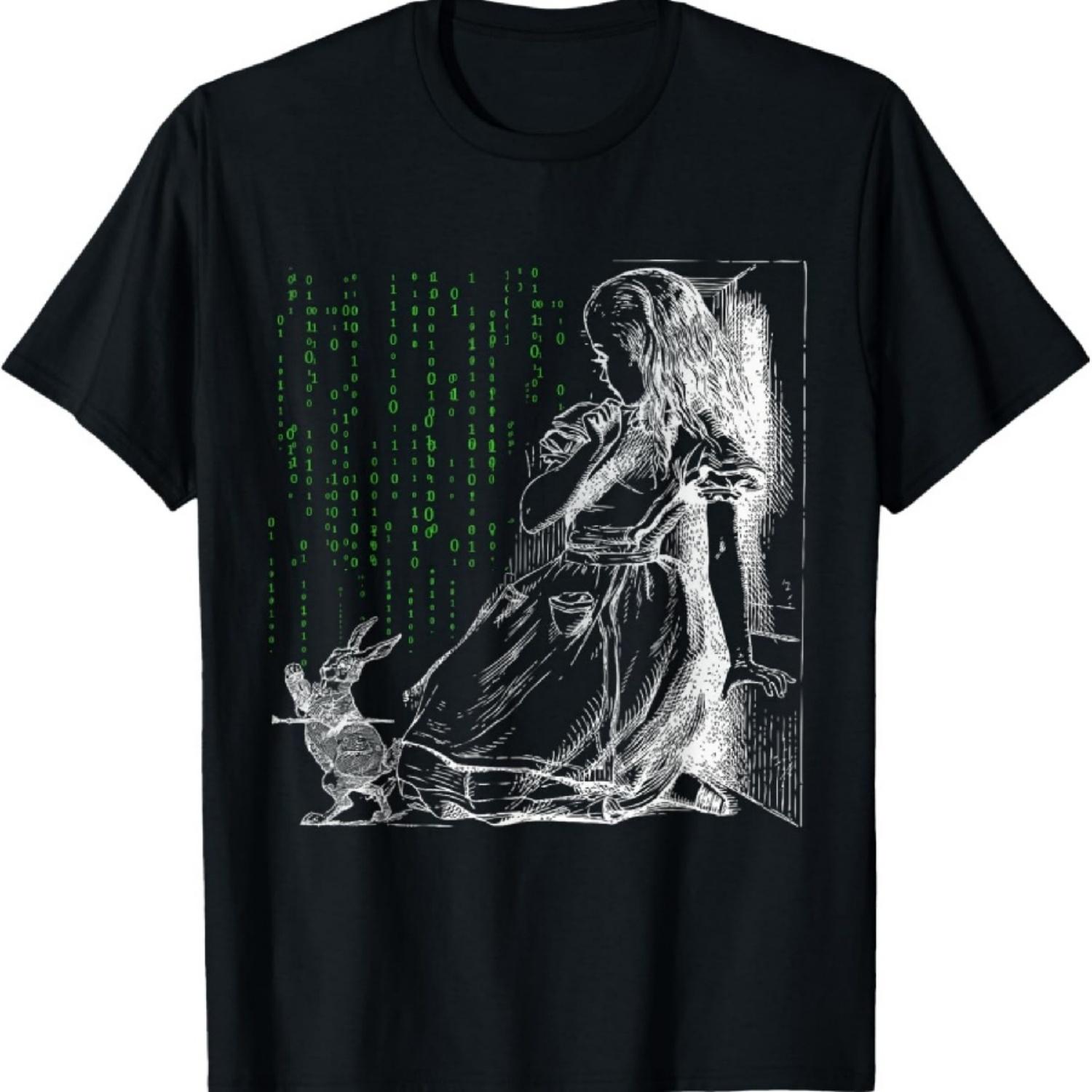 

Alice in matrix land programmer software developer T-Shirt XXXXXL різнокольоровий