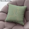 Minimalist Line Art Running Couple Throw Pillow Covers Pattern Cushion Cover Suitable for Sofa Bedroom Car Pillow Cover