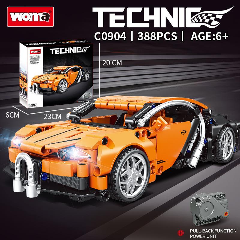 

Технология Патрульная машина Инерционный спортивный автомобиль Мальчик Собранный строительный блок Игрушка Подарок учебному заведению